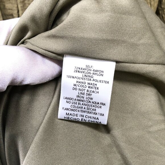 Listicle Ariana Long Sleeve Maxi Dress L Olive Green Square Neck Boho Peasant - Picture 10 of 12